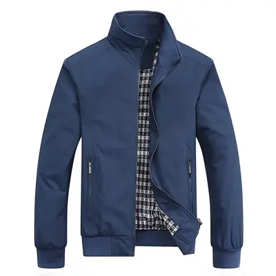 Chaqueta de Hombre Bomber Ligera Casual Abrigo con Cremallera para Primavera y Otoño Chaqueta de Moda Callejera Hip Hop con Bolsillo Material Exterior de Poliéster Cuidado de Tela Lavable en Máquina - 1