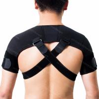 Correa de soporte de hombro ajustable, doble vendaje, compresión cruzada, protector de hombro, vendaje de corrección de postura - details 8