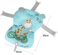 Almohadilla de baño flotante para bebé, almohada de baño de algodón para recién nacidos, asiento de baño antideslizante, hamaca con 3 hebillas de cinturón ajustables para bebés de 0 a 12 meses, transpirable y de secado rápido - details 4
