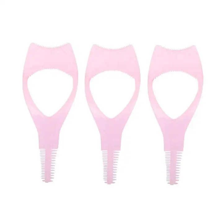 Aplicador de protección de rímel, herramienta de pestañas superior e inferior, protector de rímel, Rosa - 1