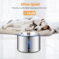 Fuente de agua para gatos, fuente de agua para mascotas de acero inoxidable de 84 oz/2,5 l, dispensador automático de agua para perros con ventana de nivel de agua, bomba ultrasilenciosa, perfecta para gatos, perros y múltiples mascotas - details 3