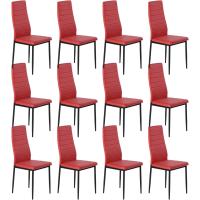 Sillas de Comedor Juego de 4 Sillas de Metal para Cocina, Silla de Mesa Comoda Silla con Asiento Tapizado, Negro - details 79