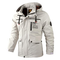 Chaqueta impermeable con capucha para hombre, abrigo informal a la moda, para exteriores, primavera y otoño - details 1