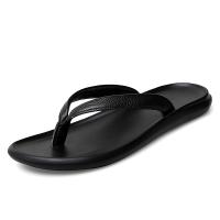 Zapatillas de Hombre para el Verano Estilo Plano de Piel de Vaca con Clip de Dedos para Uso al Aire Libre y Playa - details 1