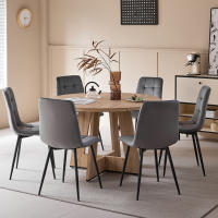 EGOONM-sillas tapizadas para comedor, asientos de diseño con respaldo, asiento de terciopelo, marco de Metal para cocina y sala de estar, 2/4 unidades - details 2