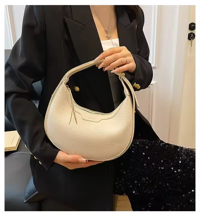 g para mujer nuevo bolso versátil de hombro para axila informal de moda en forma de media luna - 1