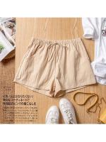 Pantalones Cortos de Lino Casuales para Mujer Shorts de Gimnasio de Cintura Alta - details 7