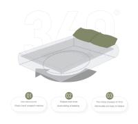 Sábana bajera ajustable con bandas elásticas, fundas de colchón antideslizantes para cama individual, doble, King y Queen, 90/120/150/180cm - details 3