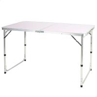 Mesa Plegable, Malva, 120x60x54/60/70 cm, Altura Ajustable, Topes Antideslizantes, Soporta 30 kg, Cierre Seguridad, Asa Mano Transporte, Mesas de Camping, Playa, Jardín (63088) - details 0