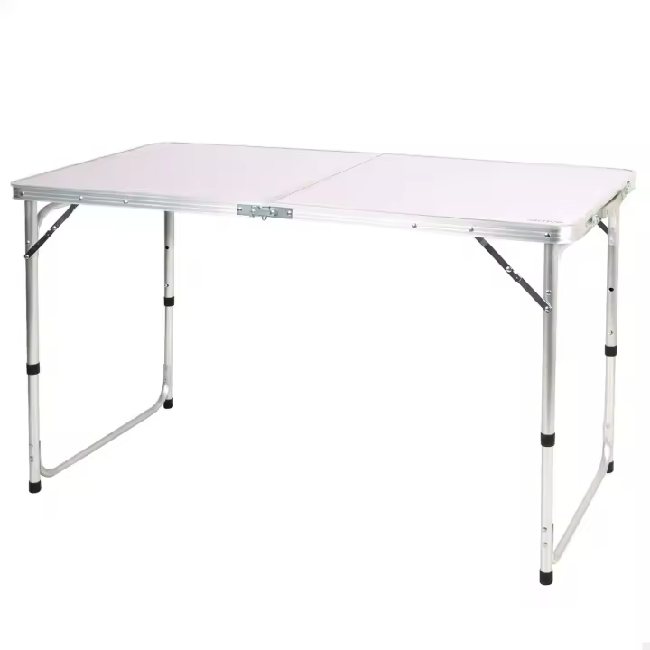 Mesa Plegable, Malva, 120x60x54/60/70 cm, Altura Ajustable, Topes Antideslizantes, Soporta 30 kg, Cierre Seguridad, Asa Mano Transporte, Mesas de Camping, Playa, Jardín (63088) - 1
