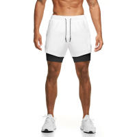 Pantalones Cortos Deportivos Ligeros y Secado Rápido Doble Capa para Entrenamiento en Gimnasio y Correr Ropa de Verano para Hombres - details 6