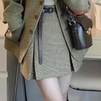 Conjunto de traje para mujer, elegancia Retro francesa de alta gama, chaqueta holgada y conjunto de dos piezas de media falda, otoño 2023 - details 11