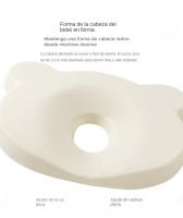 Almohada para ayudar a prevenir y tratar las deformidades de la inclinación de la cabeza, almohada de cuna para recién nacidos, cojín ergonómico para bebés, almohada osito con funda extraíble - details 4