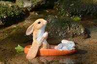 Colección diaria de Pascua para el hogar, figuritas de conejo en miniatura, adornos de mesa, jardín de hadas, Acción de Gracias - details 9