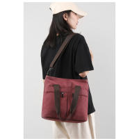 Bolso de hombro único, bolso de mano versátil y moderno para mujeres, bolso cruzado de lona estilo coreano - details 5
