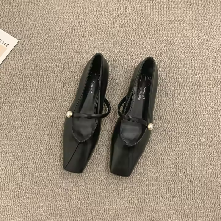 Zapatos Mary Jane de mujer con diseño versátil, zapatos de noche suaves para el viento. - 1