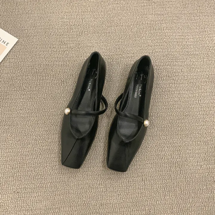 Zapatos Mary Jane de mujer con diseño versátil, zapatos de noche suaves para el viento. - 1
