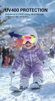 Kapvoe-Gafas de esquí para niños de 4 a 15 años, lentes profesionales antivaho para Snowboard, doble UV400, máscara de esquí, 2024 - details 6