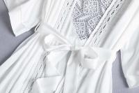 Conjunto de Pijama de Satén Delgado Estilo Kimono Blanco Traje de Baño de Moda para Mujeres - details 12