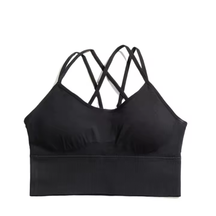 Sujetador sin costuras para mujer, Top de licra, elástico, transpirable, mejora el pecho, ropa interior deportiva de ocio - 1