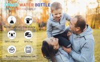 Juego de 3 botellas térmicas, botella de agua, 2 L + 800ml + 300ml sin BPA con pajita para mujeres y hombres - details 0
