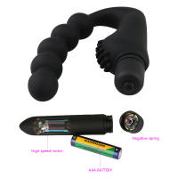 Vibrador Prostalítico de Silicona 10 Velocidades Plug Anal para Adultos 5 Abalorios - details 0