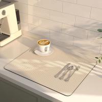 Alfombrilla de drenaje antideslizante, almohadilla de drenaje duradera, de diatomita creativa, de secado rápido, suave y absorbente, para mesa de cocina - details 1
