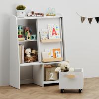 Estantería Infantil con Organizador de Juguetes Móvil y Amplio Almacenamiento para Juguetes - Librería Multifuncional con Repisa Abierta Grande y Puerta Corredera - details 0
