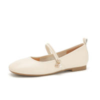 Zapatillas de ballet de piel auténtica, estilo suave de noche, zapatos sencillos - details 3