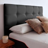 Cabecero tapizado acolchado para dormitorio, modelo Tablet largo en tela antimanchas gris antracita y medidas 151 x 125 cm para camas de 135 o 150 cm. - details 52