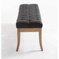 Banqueta Altura De Asiento: 46 cm Banco De Entrada con Base En Madera Clara Antigua I Color:, Color:Gris - details 2