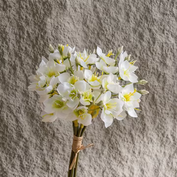 Ramo de narcisos artificiales de tacto Real, flor de narciso de seda hecha a mano de lujo, flor falsa elegante, decoración de jardín al aire libre - 1