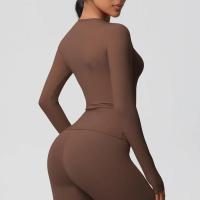 Camisetas de Entrenamiento Sin Costuras para Mujer Ropa Deportiva de Yoga de Manga Larga - details 4