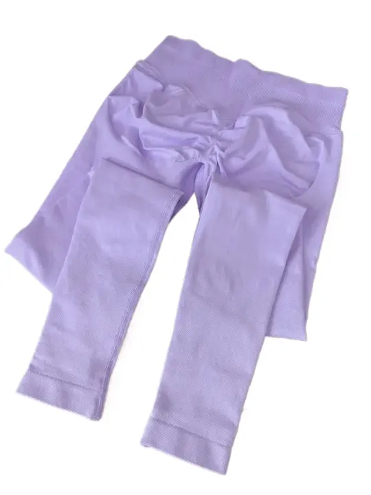 Mallas de impacto para mujer, mallas sin costuras con fruncido en la parte de atrás, pantalones de Yoga de cintura alta, mallas deportivas para entrenamiento y gimnasio - 1