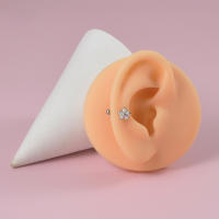 Piercing para cejas de titanio, 1 piezas, G23, Daith, anillo cómodo, curvado, Tragus, pendiente, hélice delantera, Piercings Carti - details 7