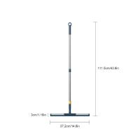 Escoba mágica de doble propósito para barrer y fregar de aleación de aluminio con varilla larga, limpiaparabrisas de vidrio de longitud Variable, raspador perezoso para Baño - details 0