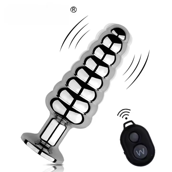 Leten Vibradores de Acero Inoxidable Masajeador Erectil para Prostate Juguete Sexual Control Remoto - 1