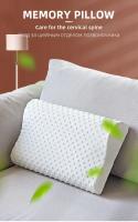 Almohada ortopédica de espuma viscoelástica para cama, almohada de protección del cuello con forma de onda de 50x30CM, almohadas para dormir de rebote lento, relaja el Cervical - details 0