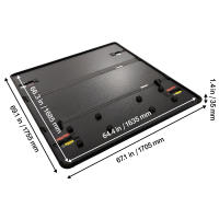 SucceBuy Cubierta Tonneau para cama de camión triple, compatible, cama Fleetside, ajuste en el interior de la cama - details 1