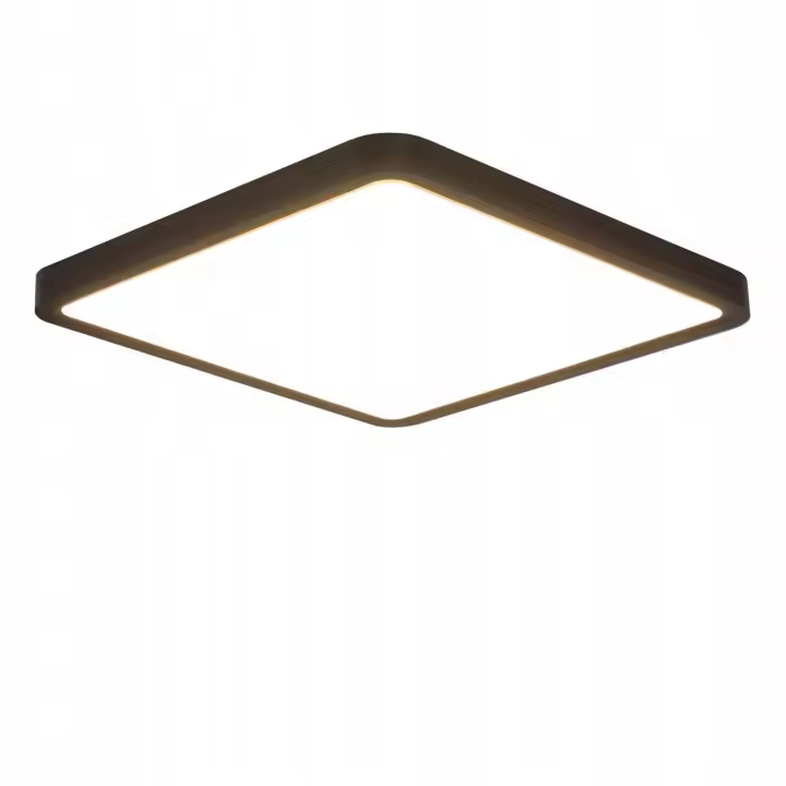 CBJKTX Luz de Techo LED Plana para Dormitorio Negro 23 cm Dormitorio 18 W Lámpara de Pasillo Cuadrada 4000 K para baño Cocina - 1