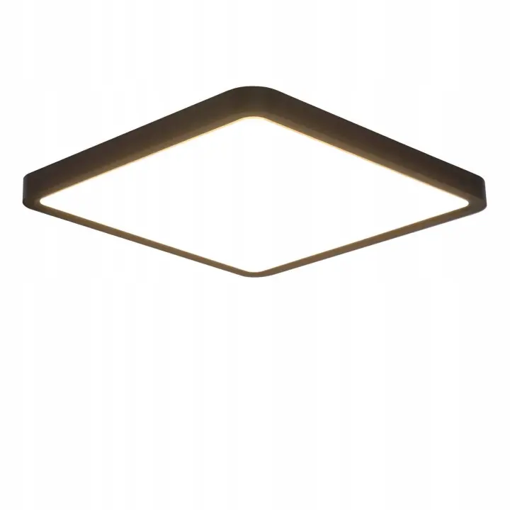 CBJKTX Luz de Techo LED Plana para Dormitorio Negro 23 cm Dormitorio 18 W Lámpara de Pasillo Cuadrada 4000 K para baño Cocina - 1