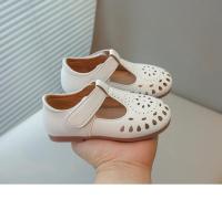 Zapatos informales para niñas, calzado de cuero suave con recortes calados de princesa, con correa en T, para primavera y verano, 2025 - details 9