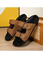 Nuevas sandalias cómodas de verano para hombre, zapatillas de exterior con suela gruesa y hebilla de cinturón, zapatillas de casa de exterior con suela gruesa para hombre - details 7