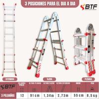 Escalera Telescópica Premium hasta 12 Peldaños |   Escaleras Plegables Aluminio |   Escalera Extensible 5 Metros y 150kg |   Escalera Multiposición |   Escada Certificación EN131 - details 2