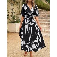 Vestido de verano de manga corta para mujer, vestidos estampados a la moda - details 4
