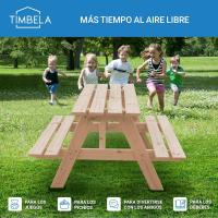 Juego de Mesa de Madera para Niños 90x90xA50 cm Ideal para Exterior o Interior - details 13