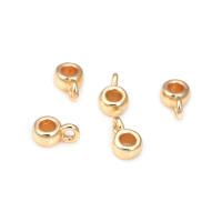 Círculo redondo de latón de Color dorado de 18K, pulseras con agujeros grandes, collares de cuentas, colgantes, conectores, suministros para fabricación de joyas - details 26
