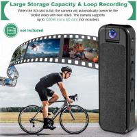 Mini cámara corporal HD 1080P Grabadora de vídeo portátil con 180 °   Videocámara portátil con lente giratoria y cámara corporal de policía de visión nocturna para deporte/entrega/viajes/aplicación de la ley con 128GB - details 3