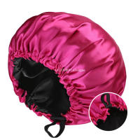 Gorro de Sátin de Doble Capa Ajustable Reversible Talla Grande Ideal para Cuidado del Cabello - details 3