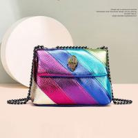 Moda Nuevo Arco Iris Color Empalme Bolsa Pájaro Cabeza Cadena Hombro Crossbody Señoras Bolsa - details 9